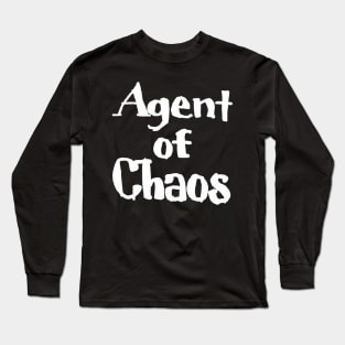 Agent of Chaos - White - Front Long Sleeve T-Shirt